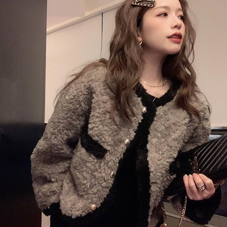 New Xiaoxiangfeng Coat Women's Thickened Imitation Rex Rabbit Fur Coat Fashionable Lamb Wool Coat Young Daughter Style