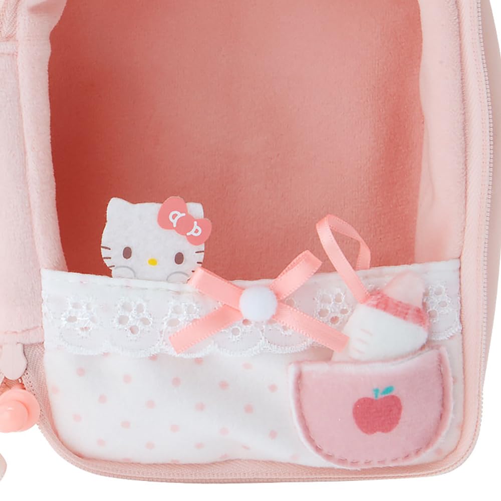 Sanrio Hello Kitty Plush Pouch Baby x 12 x 9 Character SANRIO 184438 "Enjoy Idol" Kitty, 15.5 cm,