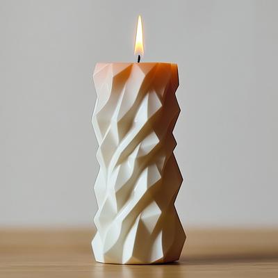 DIY Nepravidelná geometrická válcová svíčka silikonová forma pruhovaná kostka forma na svíčku vlnitá válcová kulová pryskyřičná forma