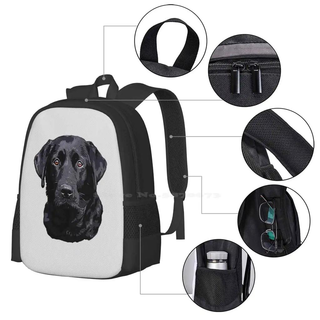 Labrador Retriever Black Dog Hot Sale Backpack Fashion Bags Labrador Retrievers Labrador Retriever Puppy Cute Labrador