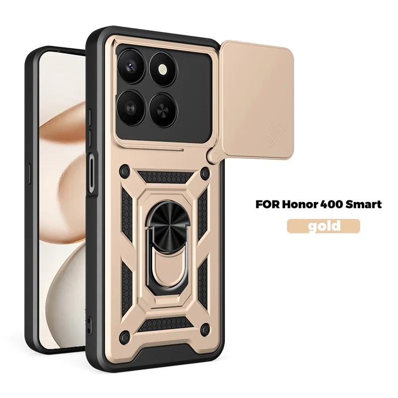 Etui na Honor 400 Smart 5G Przesuwana Ochrona Obiektywu Wstrząsoodporna Zbroja Pokrowiec na Telefon Dla Honor400 Smart Magnetyczny Uchwyt Samochodowy Pokrowiec z Pierścieniem