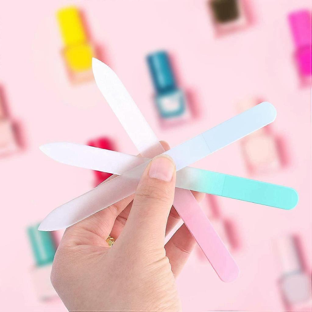 3er-Pack Kristallglas-Nagelfeile mit Etui, Kristall-Nagelfeile, Professionelles Salon-Zubehör