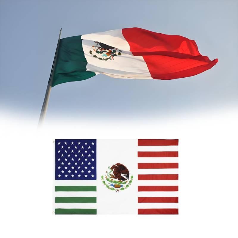 Celebrate Unity With 90*150cm Us Mx Friendship Flag Made Of Durable Polyester Fabric