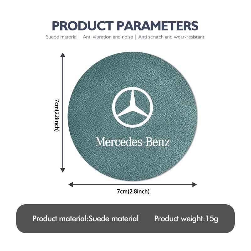 2pcs Car Coasters Anti-Slip Pad Cup Holder Mat Accessories For Mercedes Benz AMG A C E S G Class W201 W210 W108 W204 W205 W203 LU3