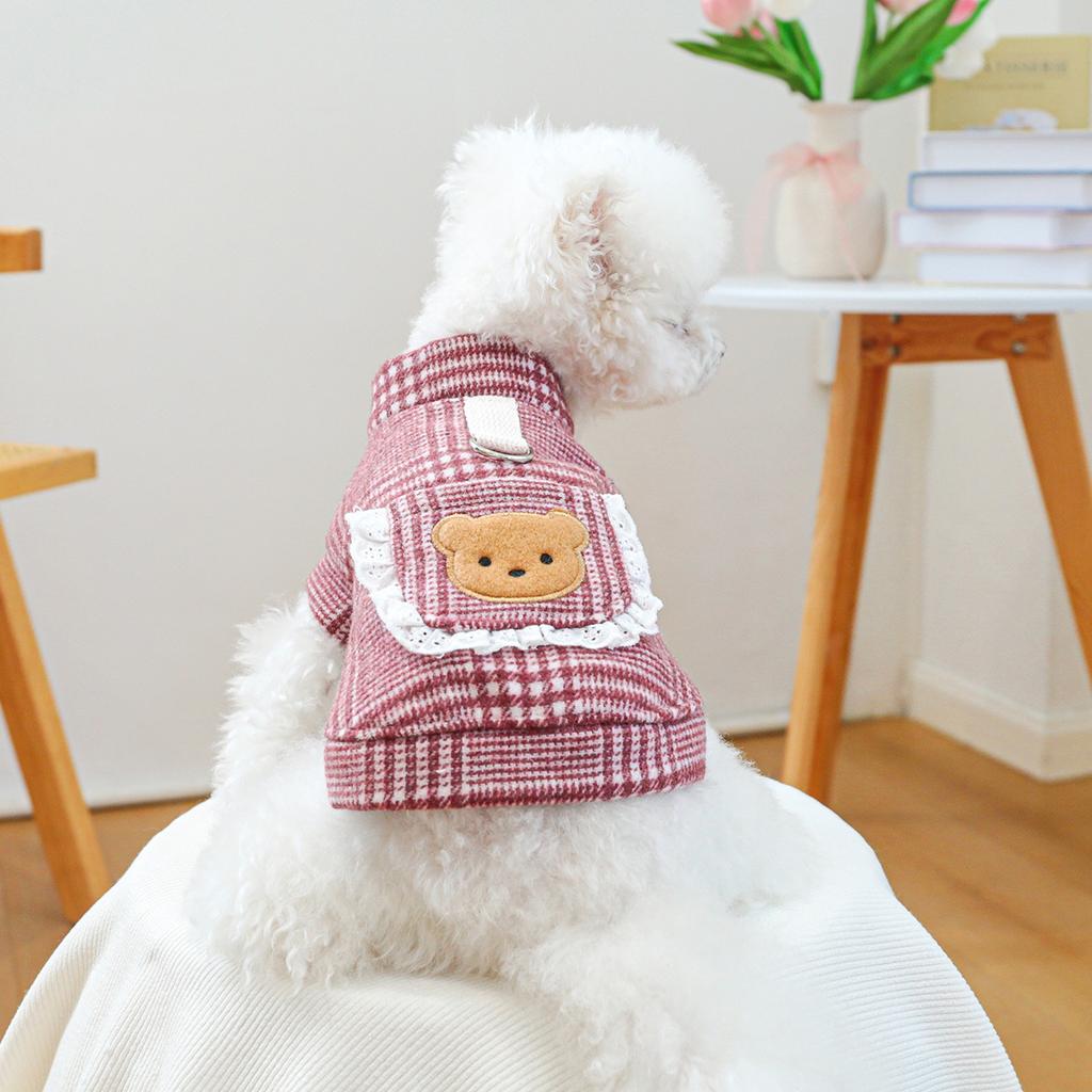 Pet circle, dog small dog clothes, cat clothing, autumn and winter Valentine's Day love collection