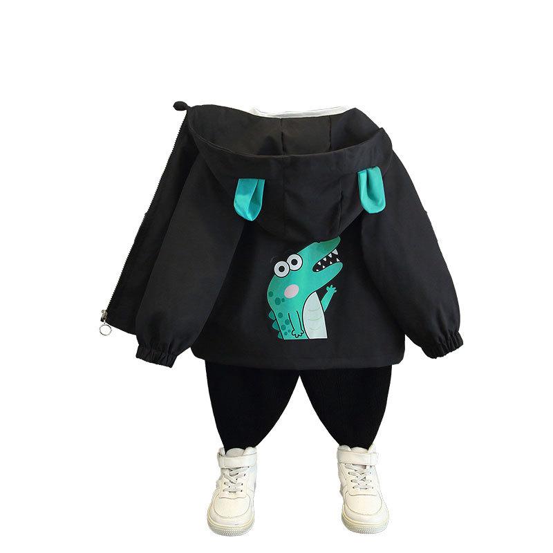 Boys and Girls Casual Coat 2025 Spring and Autumn Children's Fashion Hooded Zipper Jacket