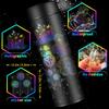 100 Transparent Laser Decals Blooming Stickers PET Creative Retro Laser Tent Holographic Stickers