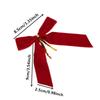 Christmas Tree Decoration Pendant 2.5cm Velvet Bow Christmas Atmosphere Wine Bottle Cover Bag Decoration Prop Crafts Pendant