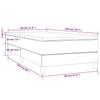Box Spring Bed with Mattress Cream 80x200 cm Fabric