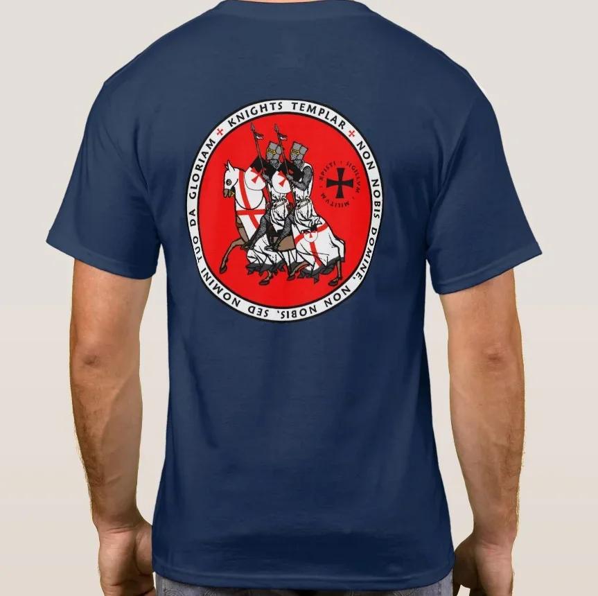 Two Knights On One Horse Seal Templar Knights Symbol TShirt 100 Cotton ONeck Summer Short Sleeve Casual Mens Tshirt
