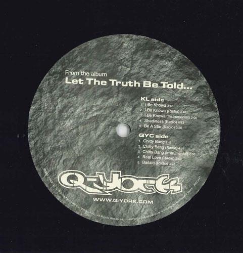 

12inch Record QYORK I Be Knowa INR581 QYORK 2002 US Rap HipHopRB Used