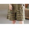 Women's Striped 2 Piece Outfits Casual Loose Short Sleeve T-shirt & Shorts Set Summer Loungewear Plus Size Homewear