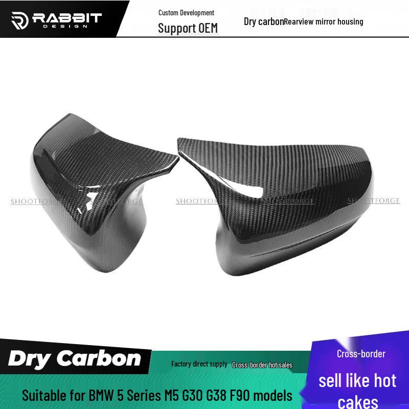 BMW G30 G38 M5 F90 Carbon Fiber Rearview Mirror Cover for Left/Right Hand Drive