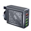 Chargeur de téléphone multiport: 2 ports USB Type-C PD + 4 ports USB, Chargeur de voyage 3,1 A