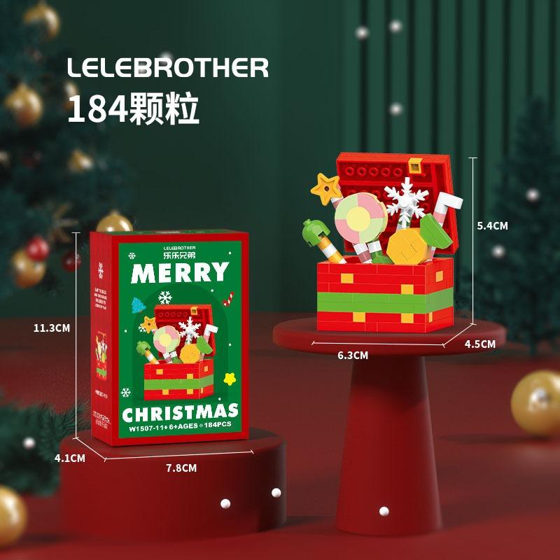 Christmas Building Blocks Mini Santa Claus Model Micro DIY Bricks Snowman Decoration Children Gift Puzzle Assembling Toys