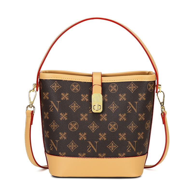 Klasyczna Torba z Nadrukiem Europejska i Amerykańska Duża Pojemność Torebka Wysokiej Klasy Damska Codzienna Jednoręczna Torba na Ramię