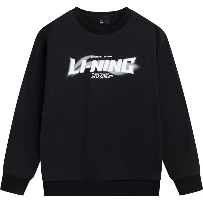 Детская толстовка с флисовой подкладкой Li-Ning 150 чёрный