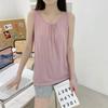 Damen Modal Camisole in großen Größen: Sommer Ärmelloses Locker sitzendes Oberteil im T-Shirt-Stil, Große Größe