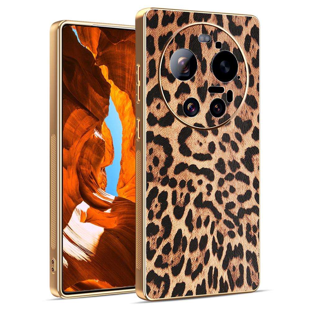 Чехол для Xiaomi 17 Ultra 5G, Покрытие из ПУ-кожи, ПК + ТПУ, Гальванизированная крышка телефона