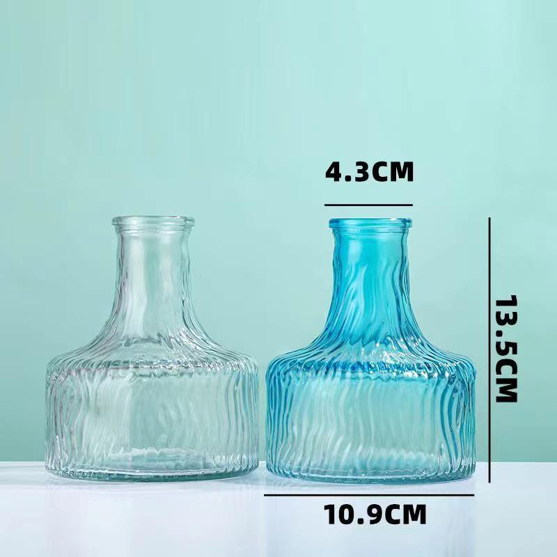 European Style Seven-Color Glass Vase with Bark Texture for Flower Arrangement прозрачный