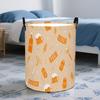 1pc, Large Capacity Beer-Themed Laundry Basket, Circular Clothing Storage Basket, Suitable for Dormitory Storage And Clothing Organization, Portable H