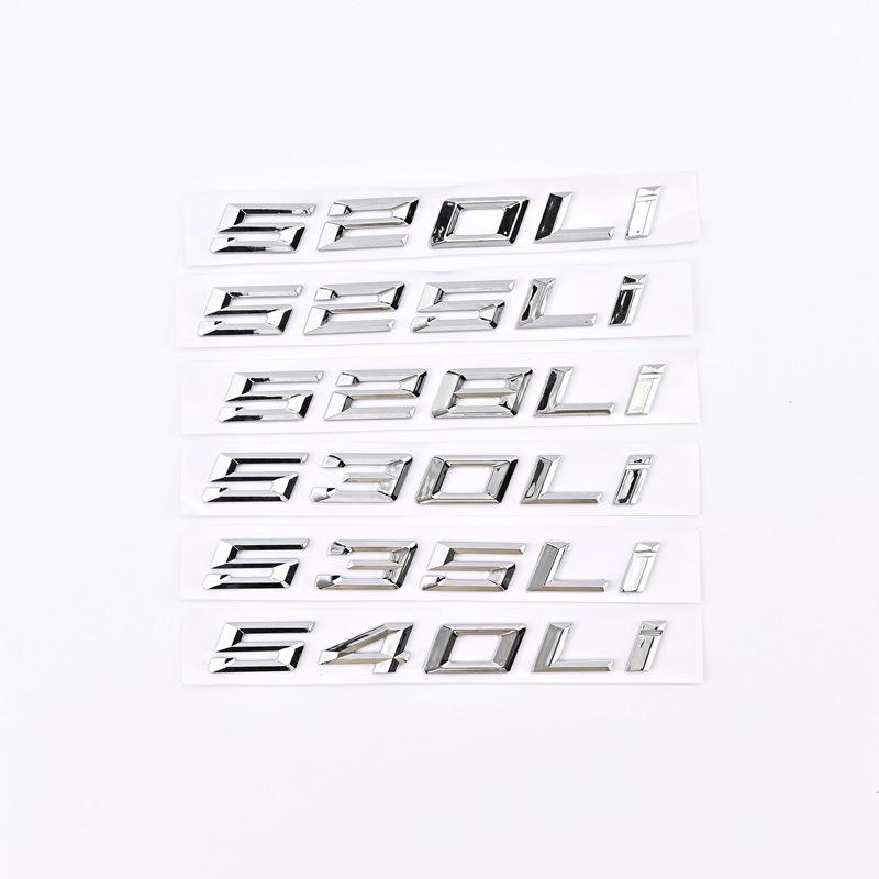 Rear Tail Logo Displacement Number for 2020-2023 BMW 5 Series 520Li, 525Li, 528Li, and 530
