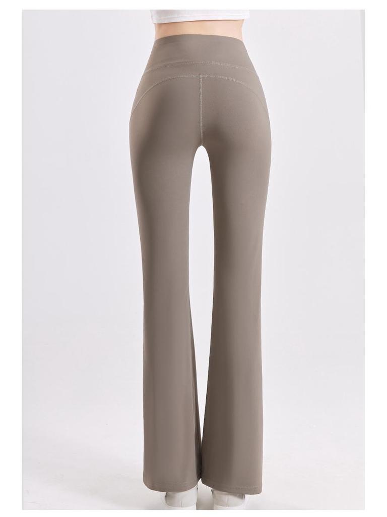 High-Waist Micro-Flared Yoga Pants - Women's Slimming, Hip-Lifting, Quick-Dry Fitness Leggings with Seamless Design