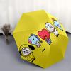 1pc BT21 Characters Circle Design Umbrella with Plastic Handle,Suitable for All Seasons Home Travel Outdoor UmbrellaM1122
