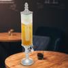 Sparkling Drink Dispenser with LED Light and Ice Core, 3L Beverage Tower with Tap, Chilling Tube for Cocktail Margarita Mimosa