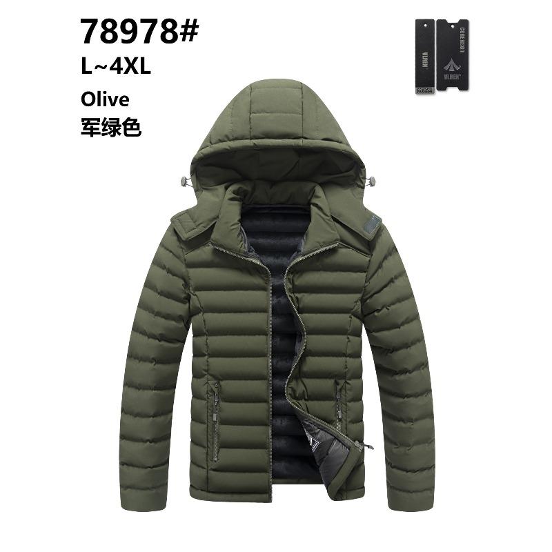 

New velvet thickened men s cotton-padded jacket top solid color warm cotton-padded jacket winter cotton-padded jacket XXXXL армия зеленый