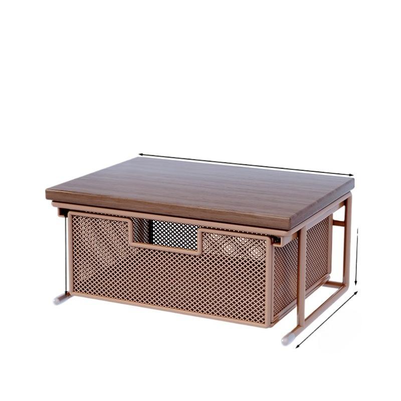 Desktop Coffee Station Organizer, Multifunctional Countertop Storage Shelf with Drawer, Cup Holder & Spice Rack, Kitchen