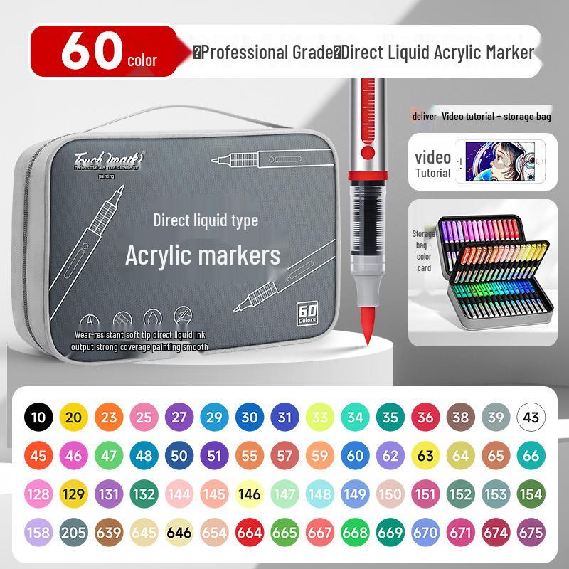Dual-Tip Art Marker Set - 120 Colors, Hard Tip, Oil-Based for Students