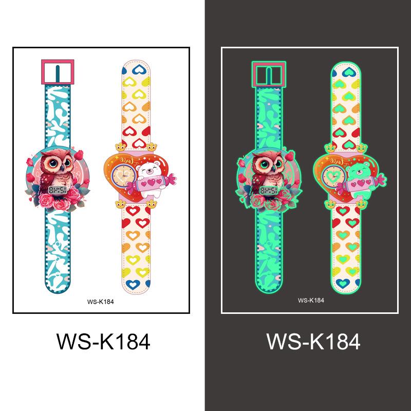 Luminous Waterproof Tattoo Stickers for Kids: Cross, Watch, Boys & Girls Designs 110x75mm
