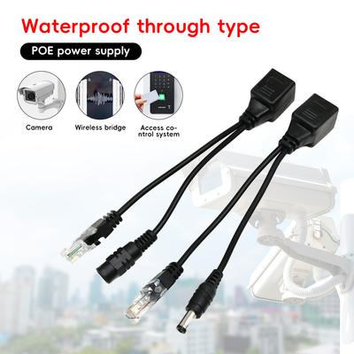 כבל POE מתאם פסיבי Power Over Ethernet כבל מפצל POE מזרק RJ45 מודול אספקת חשמל 5V 12v למצלמת IP