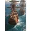 Vintage Nautical Metal Wall Art, Old Sailing Ship Pirate Decor, Home Wall Decor