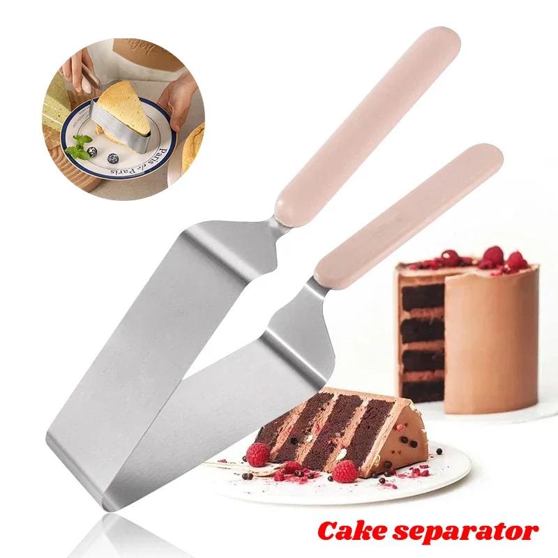 Triangulär Tårtskärare i Rostfritt Stål Konditori Skärare Fudge Dessert Skivning Bearbetning Lätt att Rengöra Födelsedag Köksredskap