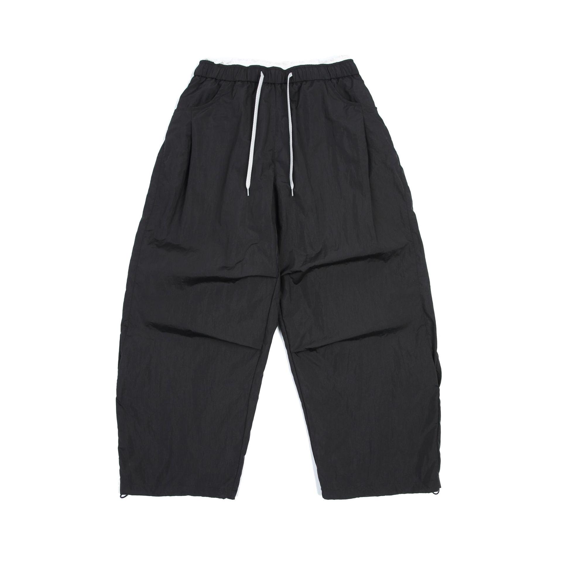 Women s Spring/Summer Water-Repellent Cargo Pants with Double Waistband and Lace Pleats Medium чёрный