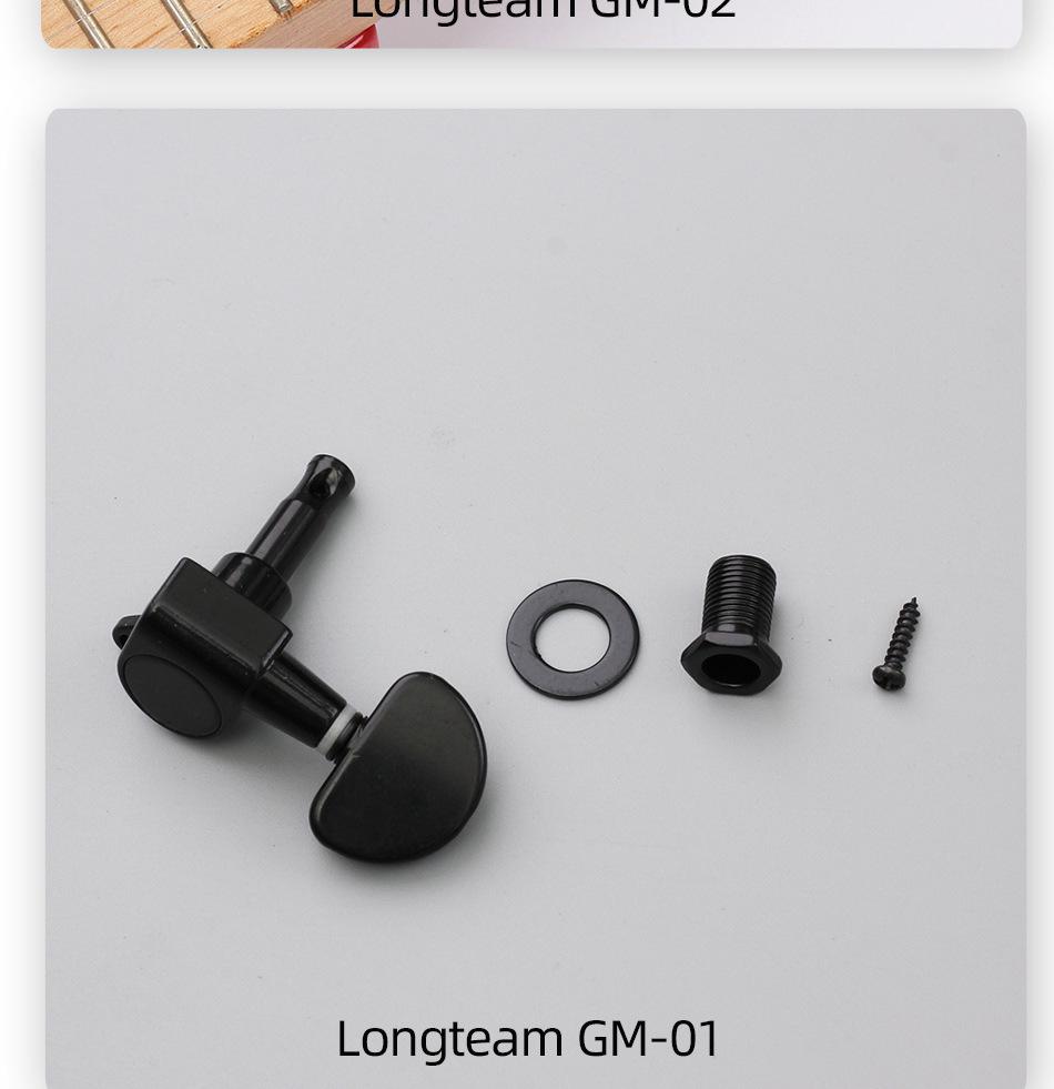 Universal Silver Folk Guitar Tuning Pegs, Knobs & String Winder Tool - Fully Enclosed Electric Guitar Tuning Accessories