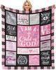 I Am A Child of God Christmas Faith Gift for Christian Women, Jesus Gift for Woman Bible Verse Throw and Blanket for Godmother