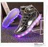 LED Light-Up High-Top Kids' Fashion Sneakers
