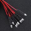 12V Vorverdrahtete Leuchtdiode Hervorhebende Runde Kopf LED-Perle 3mm Smaragdgrünes Licht
