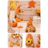 1Pair Fall Season Harvest Celebration Gnomes Figures Handmade Festival Dwarf Decoration for Office and Home Couple Gift
