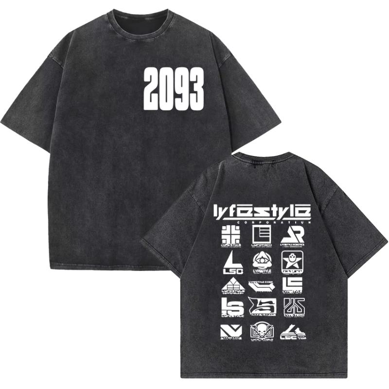 Rapper Yeat Lyfestyle Vintage Washed T-Shirt Herren Damen Hip Hop Mode Hochwertige T-Shirts Lässiges Oversized T-Shirt