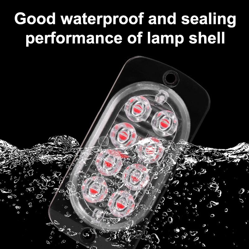 12V-24V Fog Lights LED Work Light Flood Light Off-Road Car External Lights White 8 SMD LED Indicator Light Tail Rear Lamps