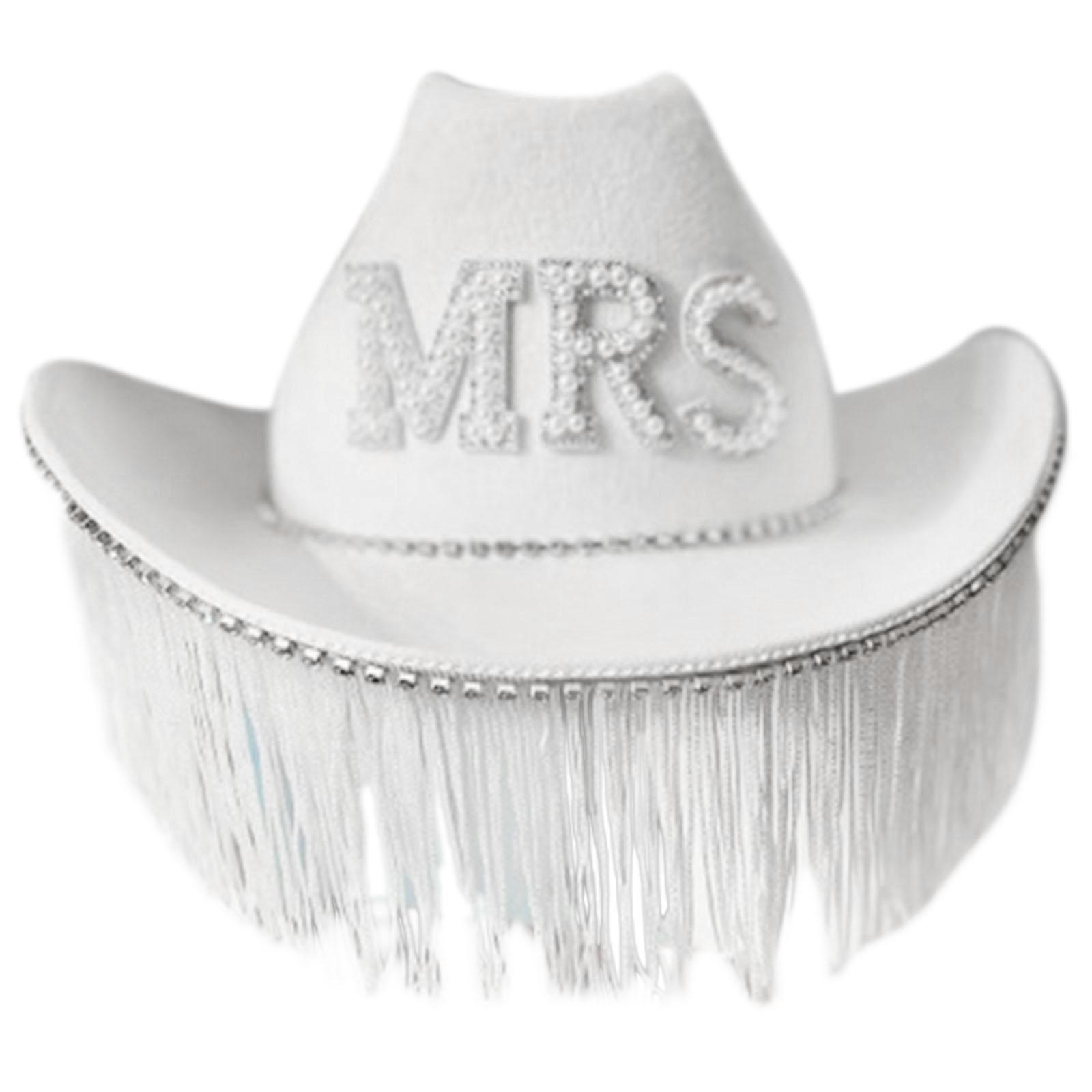 

Cowgirl Hat with Shimmering Rhinestones for Bachelorette Party Ultra-flashing Rhinestones Western Cowgirl Hat for Bride 3