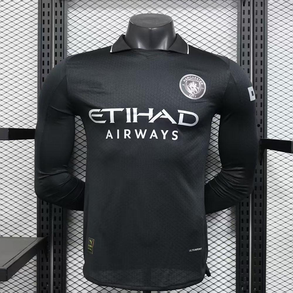 Man City Away Long Sleeve Jersey 25/26 - Rodri, Haaland, Grealish Kit Number Printing XL