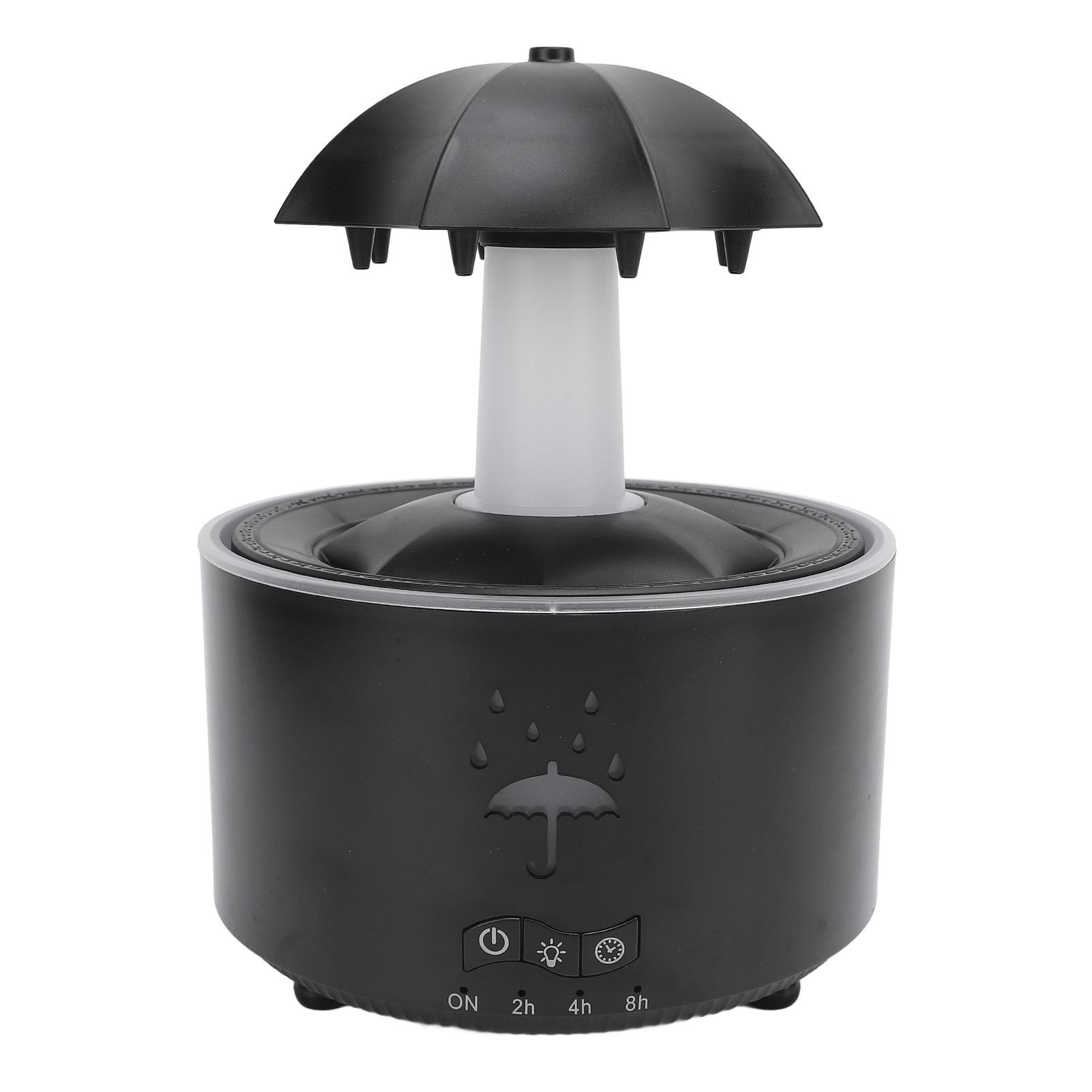 

Эфирное масло диффузор увлажнитель воздуха вращающийся дождевой зонтик форма пульт дистанционного управления ароматизатор с EU Plug белый