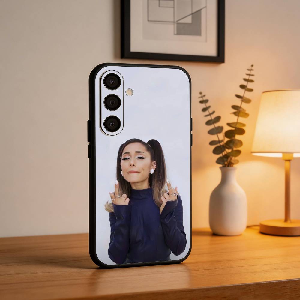 A- Ariana G-Grande Phone Case For Samsung A73,72,71,53,52,51,22,91,80, Soft Black Cover