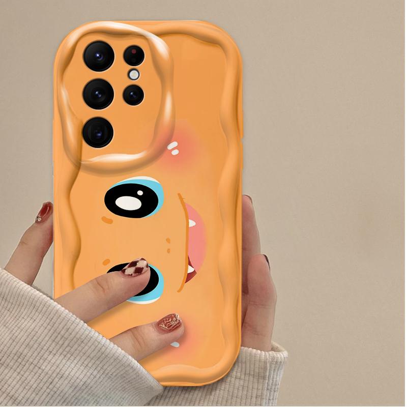 Cartoon P-Pokemon Glumanda Hülle Für Samsung Galaxy S24 Ultra S23 S22 Plus S21 S20 FE A25 A55 A35 5G Silikon Stoßfest Funda