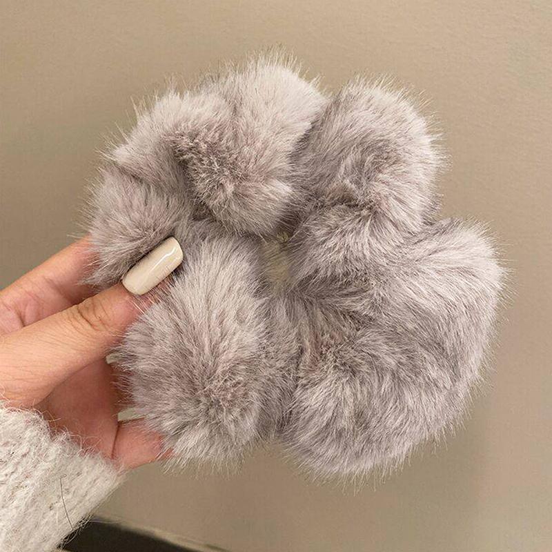 Autumn Winter Versatile Plush Hair Rope For Women Exquisite Simulation Mink Headband Scrunchies  Hair Accessories Gifts